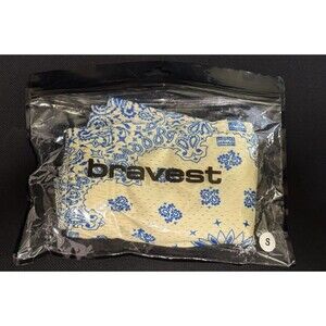 Bravest Studios - Bandana Paisley Mesh Shorts Cream Blue - Streetwear Size Small